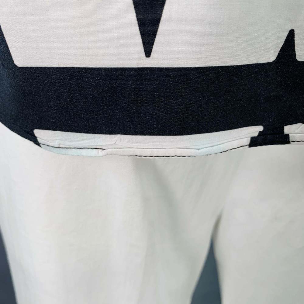 WALTER VAN BEIRENDONCK Black White Graphic Cotton Long Sleeve Shirt - Picture 4 of 8